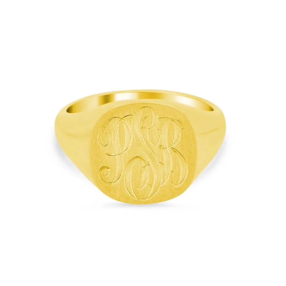 Women's Square Signet Ring - Large