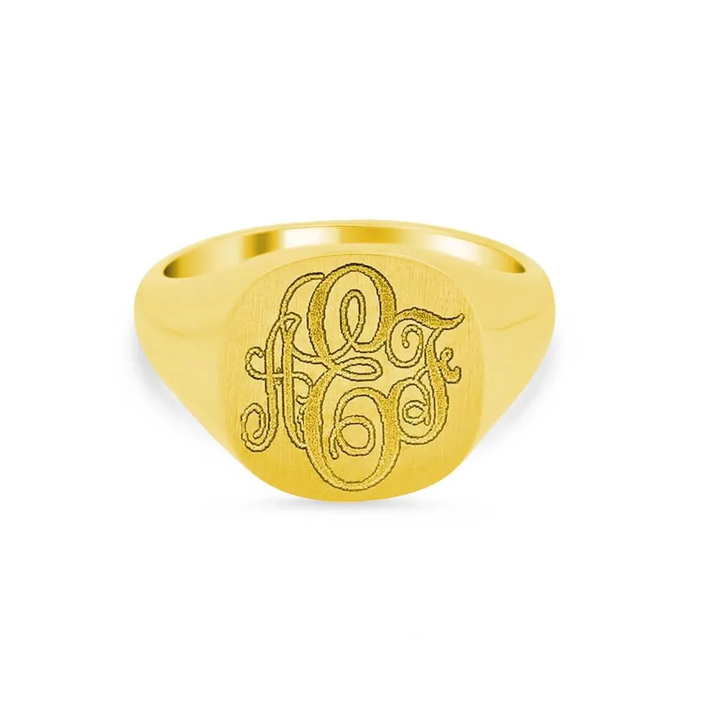 Women's Square Signet Ring - Large